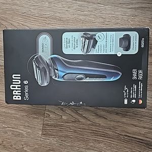 Braun Series 6 6020S Mens SensoFlex Electric Foil Shaver Kit Blue Open Box